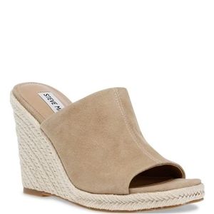 Steve Madden Urge  sz 10 Espadrille Wedge Tan Suede Sandal